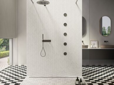 Hvide sildebensfliser badeværelse - Concert White - Astor Ceramiche - HL Keramik