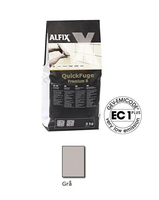 Alfix Quickfuge Premium 8 Graa HL Keramik