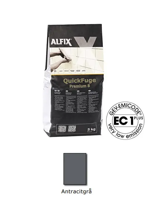 Alfix Quickfuge - Premium 8 - Antracitgrå - HL Keramik Alfix Quickfuge Premium 8 Antracitgraa HL Keramik