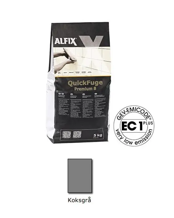 Alfix Quickfuge Premium 8 Koksgraa HL Keramik