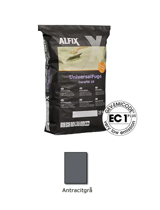Alfix Universalfuge - Cerafill 10 - Antracitgrå - HL Keramik Alfix Universalfuge Cerafill 10 Antracitgraa HL Keramik