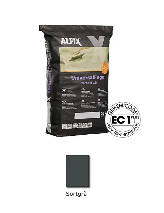 Alfix Universalfuge - Cerafill 10 - Sortgrå - HL Keramik Alfix Universalfuge Cerafill 10 Sortgraa HL Keramik