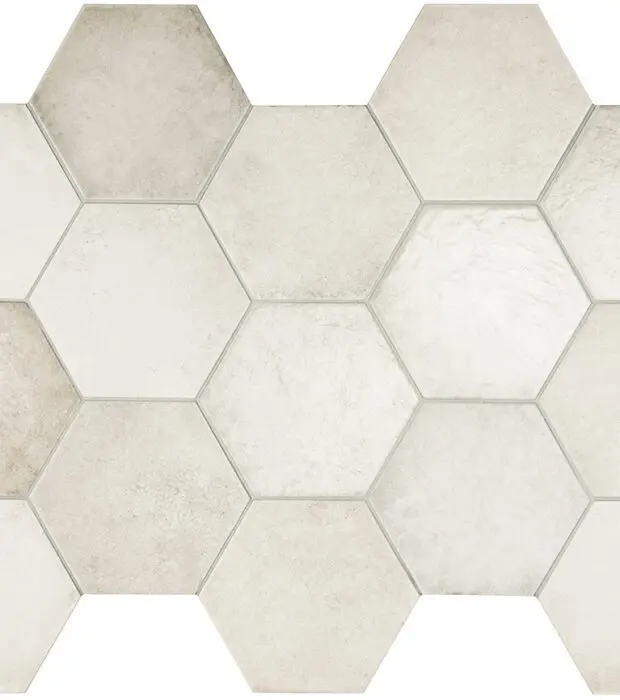 Hexagonfliser Heritage Snow HL Keramik