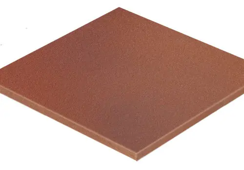 Uglaseret rødflammet teglklinke Patrician Red Flashed i 24×24 cm fra HL Keramik