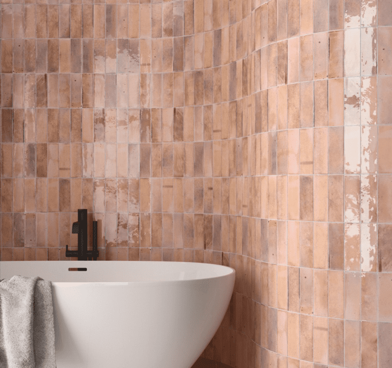 Inspiration til lyserøde fliser - HL Keramik Vaegfliser Fliser Hanoi Pink 65x20 Miljoe Hl Keramik