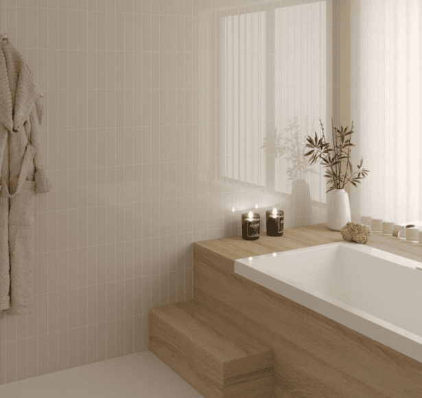 Vaegfliser Costa Nova Beige Pale Gloss 5x20 Miljoe Hl Keramik