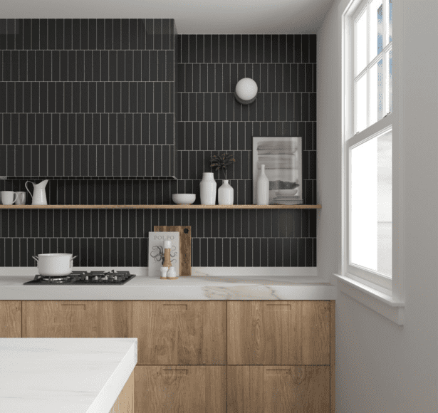 Vaegfliser Costa Nova Black Matt 5x20 Miljoe Hl Keramik