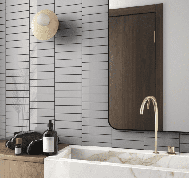 Vaegfliser Costa Nova Grey Gloss 5x20 Miljoe Hl Keramik