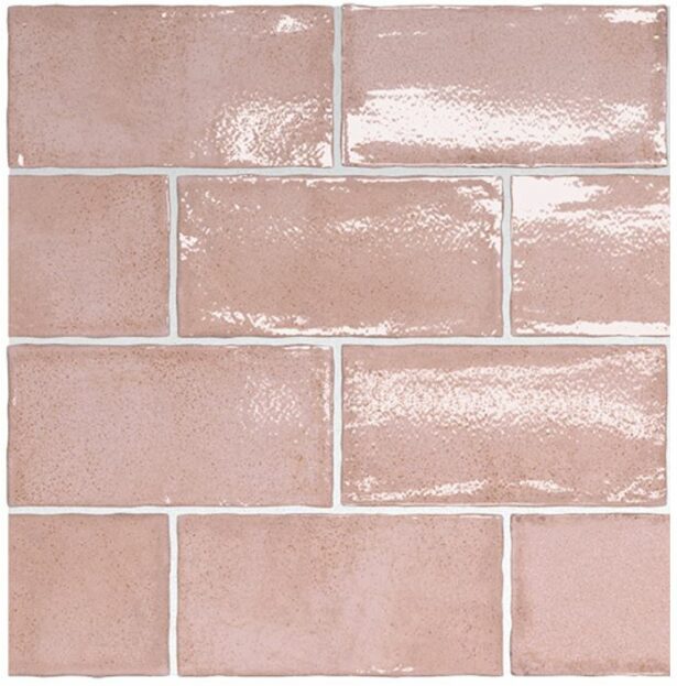Altea Rectangle - Vægfliser – Dusty Pink