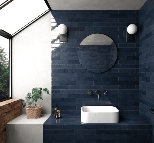 Vaegfliser Tribeca Blue Note Gloss 6x246 Miljoe Hl Keramik