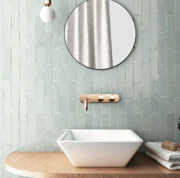 Vaegfliser Tribeca Seaglass Mint Gloss 6x246 Miljoe Hl Keramik