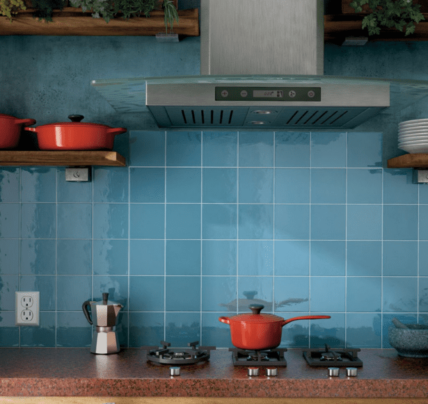 Vaegfliser Village Azure Blue Gloss 132x132 Miljoe Hl Keramik
