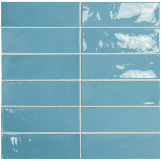 Village Rectangle Blue - Sildebensfliser - Vægfliser – Azure Blue