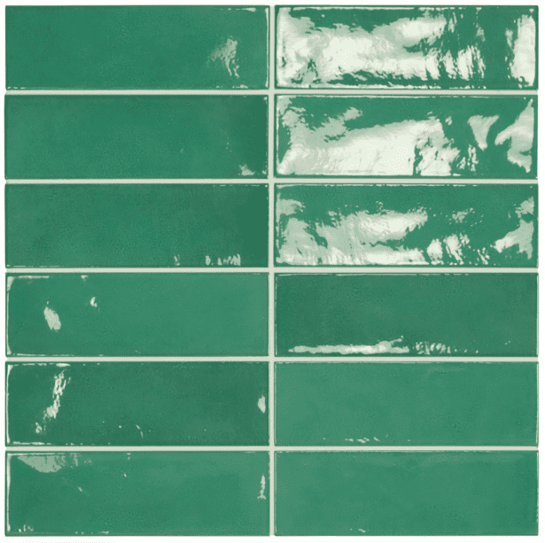 Village Rectangle Green - Sildebensfliser - Vægfliser – Esmerald Green