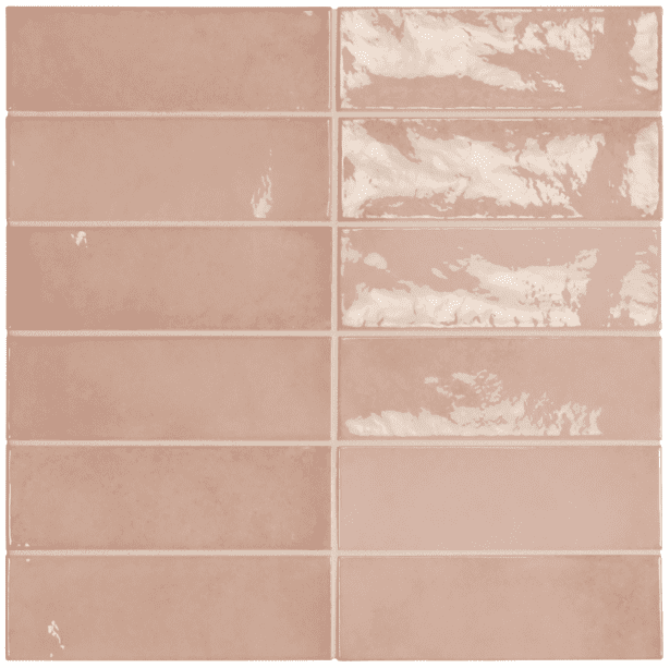 Village Rectangle Warm - Sildebensfliser - Vægfliser – Rose Gold