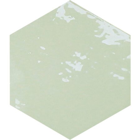 Hexagon Zellige Mint Glossy 108x124 Vaegfliser Hl Keramik