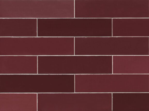 Color Art Brick - Sildebensfliser - Vægfliser – Burgundy