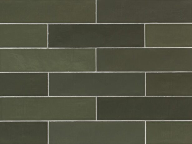 Color Art Brick - Sildebensfliser - Vægfliser – Deep Green