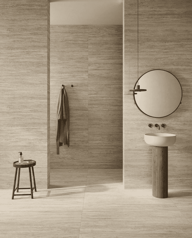 Travertin Fliser New Classic Beige Miljø HL Keramik