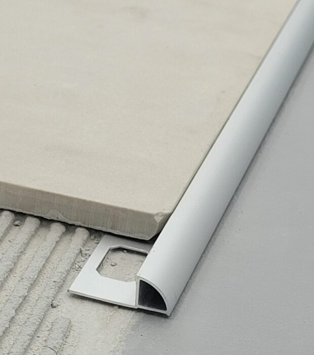 Afslutningsprofil til fliser - Mat Aluminium Kvart - 250 cm