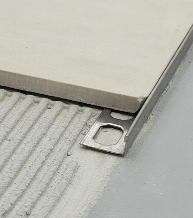 Afslutningsprofil til fliser boerstet staal lige