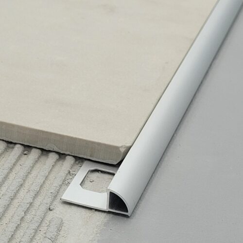 Afslutningsprofil til fliser mat alu kvart