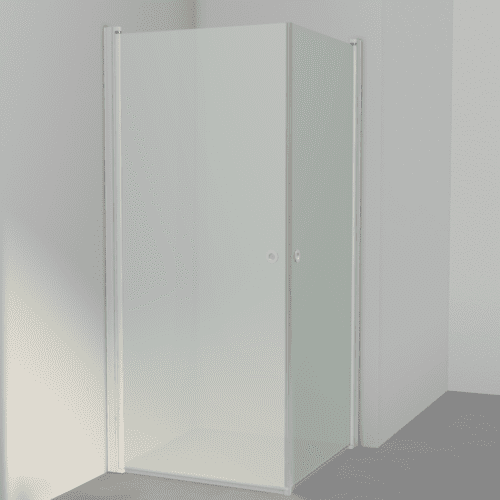 Bruseloesning-Linc-Angel-INR-Hvid-Frostet-Glas-Uden-Pile-HL-Keramik Bruseloesning Brusekabine Frostet Glas Hvid HL Keramik