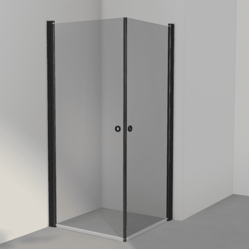 Bruseloesning-Linc-Angel-INR-Sort-Roegfarvet-Glas-Uden-Pile-HL-Keramik Bruseloesning Brusekabine Roegfarvet Glas Sort HL Keramik