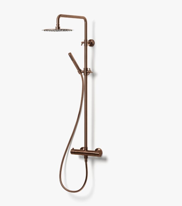 Brusesæt m. blandingsbatteri - Bronze - Steel Pleasure