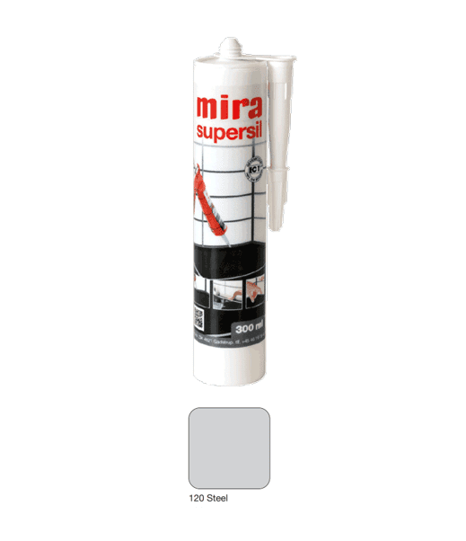 Mira Supersil 120 Steel - Sanitetssilicone