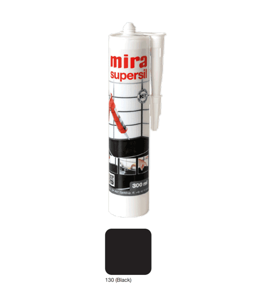 Mira Supersil 130 Black - Sanitetssilicone