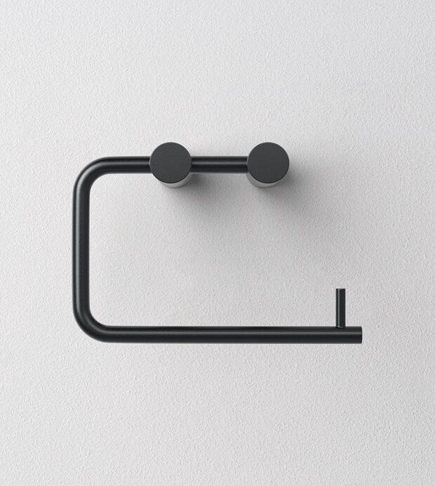 Toiletrulleholder - Mat Sort