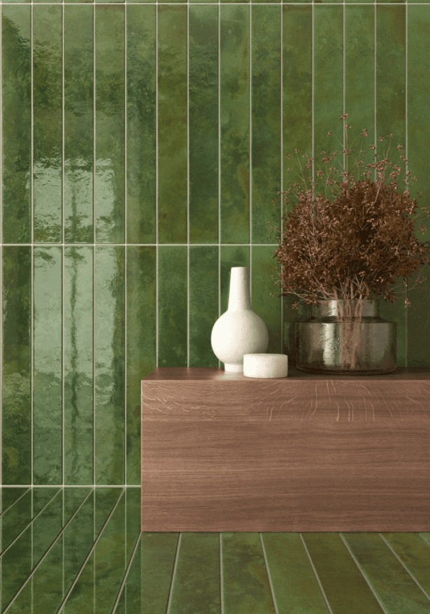 Vaegfliser Bali Green 5x40 Hl Keramik Miljoe