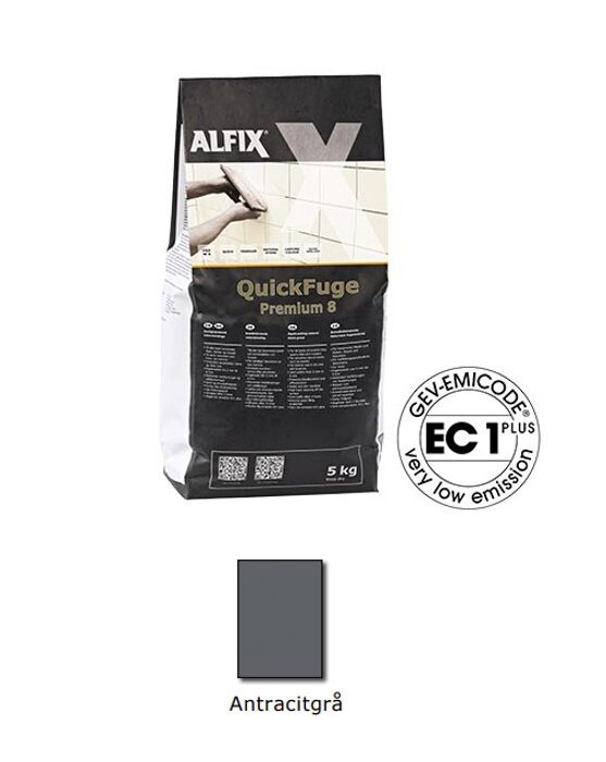 Alfix Quickfuge Premium 8 Antracitgraa HL Keramik