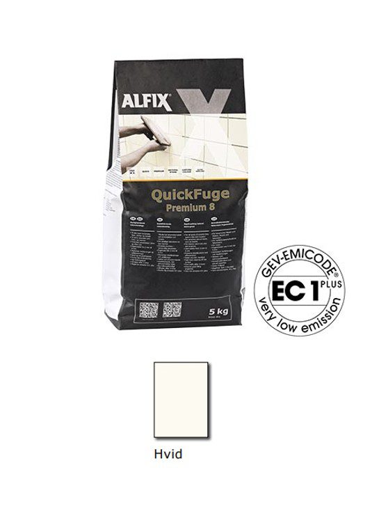 Alfix Quickfuge - Premium 8 - Hvid - HL Keramik Alfix Quickfuge Premium 8 Hvid HL Keramik