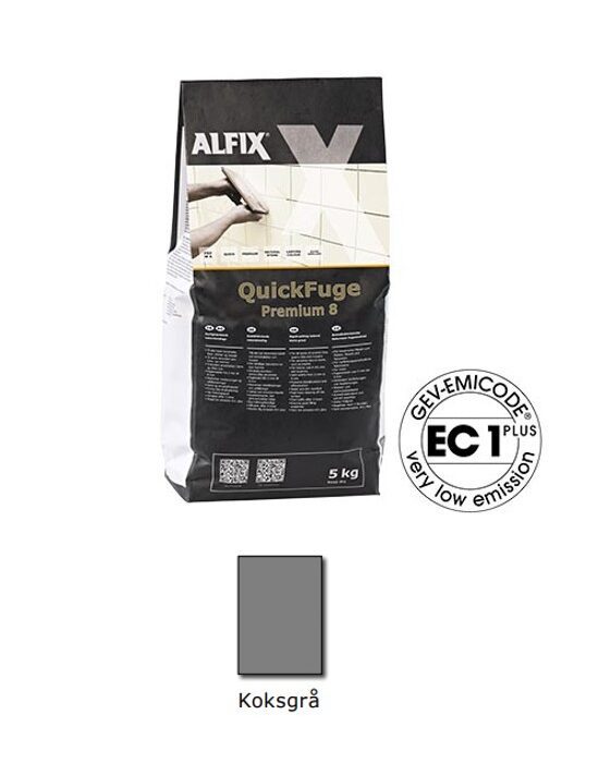 Alfix Quickfuge Premium 8 Koksgraa HL Keramik