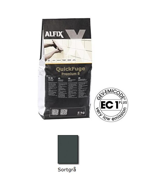 Alfix Quickfuge Premium 8 Sortgraa HL Keramik