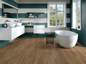 Fliser trælook badeværelse - Tundra Terra 20x120 - Saime Ceramiche - HL Keramik