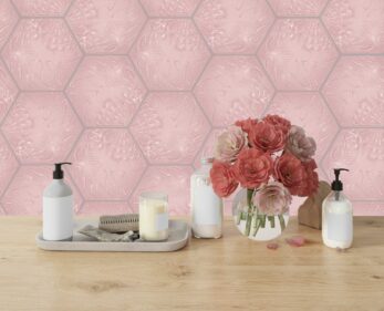 Hexagon klinker 3D pink Gaudi Lux Rose Codicer 95 HL Keramik - HL Keramik Hexagon fliser