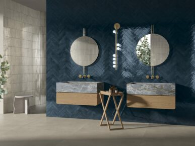 Hvide sildebensfliser badevaerelse Brit Ocean Pearl Grey Ceramiche Fondovalle HL Keramik - HL Keramik Sildebensfliser