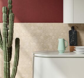 Sandfarvede hexagon klinker - Planeto Venus - Ceramica Fondovall