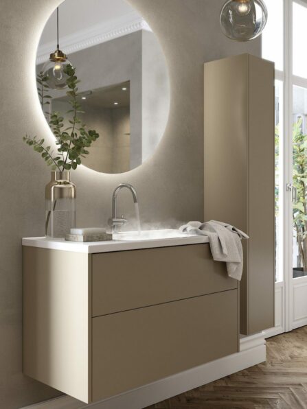 vaskeskab grand solid 100 i cappuccino . da 156569 - HL Keramik Forside